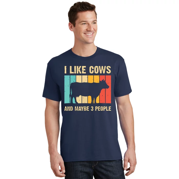 Funny Vintage Cow Design Cow Farmer Men Women Cattle Lover T-Shirt