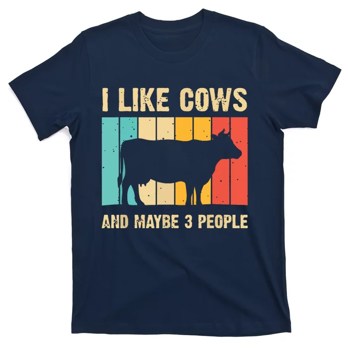 Funny Vintage Cow Design Cow Farmer Men Women Cattle Lover T-Shirt