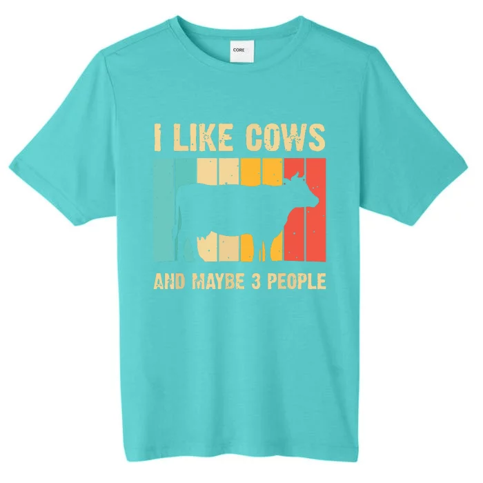 Funny Vintage Cow Design Cow Farmer Men Women Cattle Lover ChromaSoft Performance T-Shirt