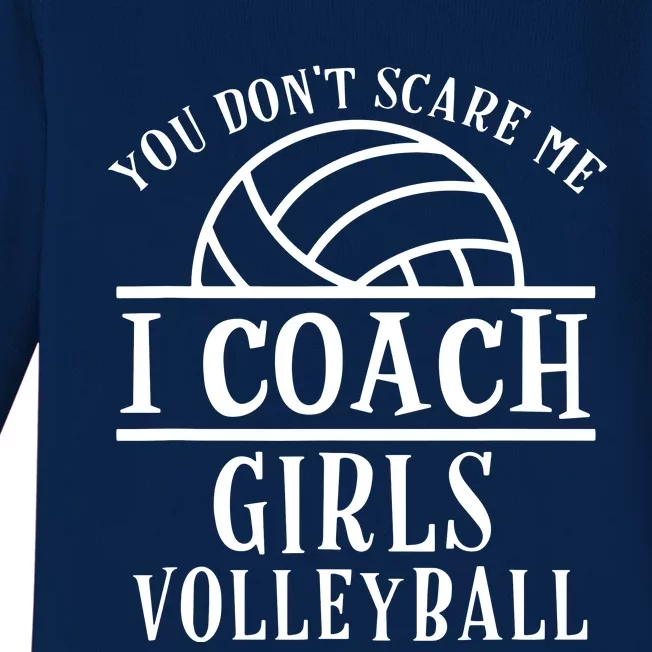 Funny Volleyball Coach I Coach Girl Volleyball Coach Baby Long Sleeve Bodysuit