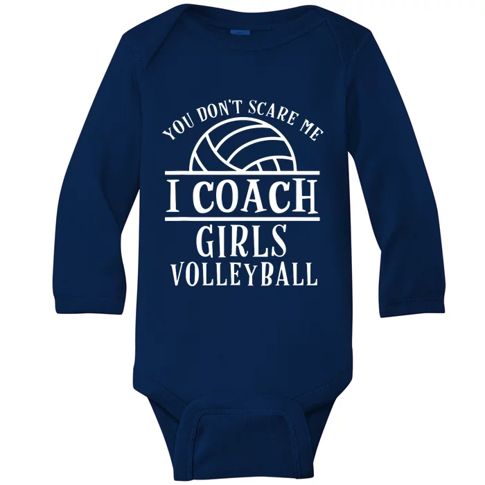 Funny Volleyball Coach I Coach Girl Volleyball Coach Baby Long Sleeve Bodysuit