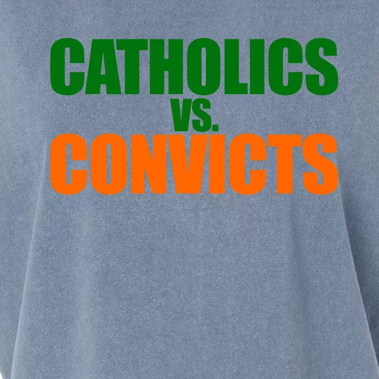 Funny Vintage Catholics Vs. Convicts 1988 Classic Garment-Dyed Women's Muscle Tee