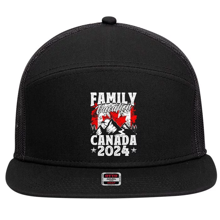 Family Vacation Canada 2024 Summer Vacation 7 Panel Mesh Trucker Snapback Hat