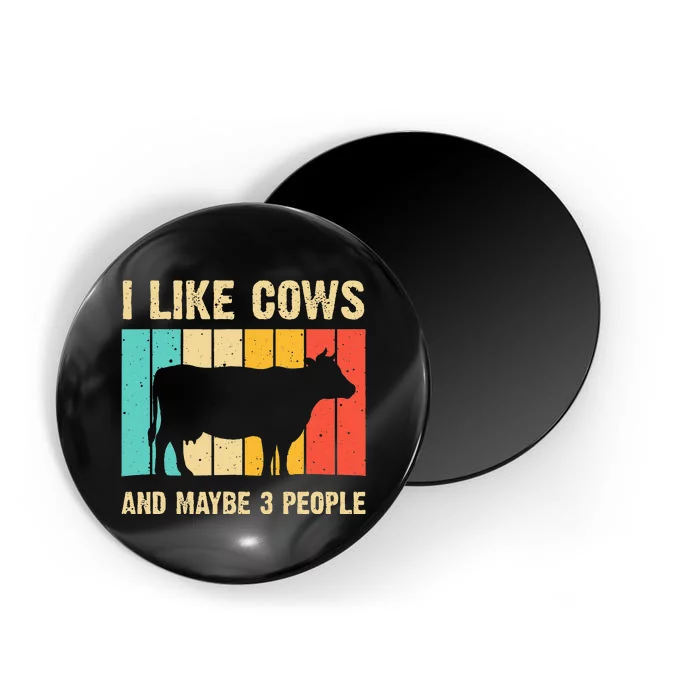 Funny Vintage Cow Design Cow Farmer Wo Cattle Lover Magnet