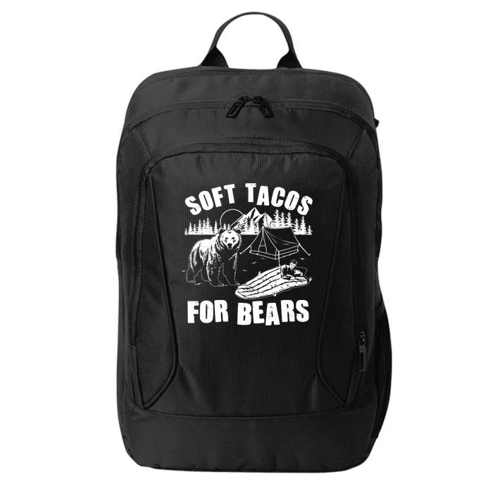 Funny Vintage Camping Soft Tacos For Bears City Backpack