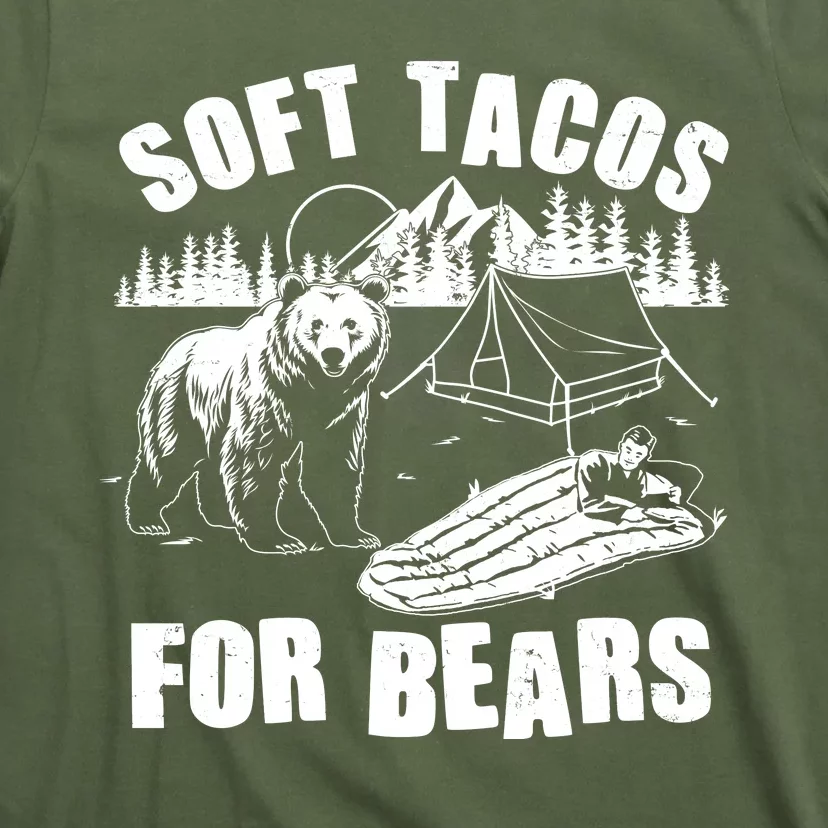 Funny Vintage Camping Soft Tacos For Bears T-Shirt