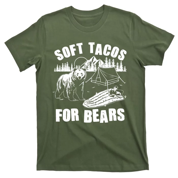 Funny Vintage Camping Soft Tacos For Bears T-Shirt