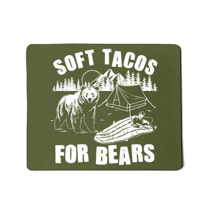 Funny Vintage Camping Soft Tacos For Bears Mousepad