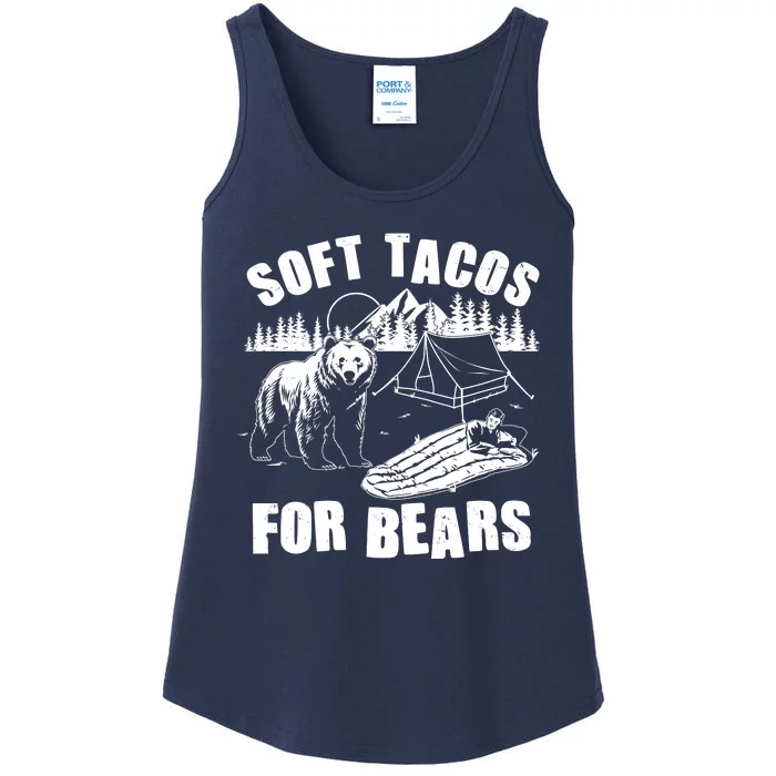 Funny Vintage Camping Soft Tacos For Bears Ladies Essential Tank