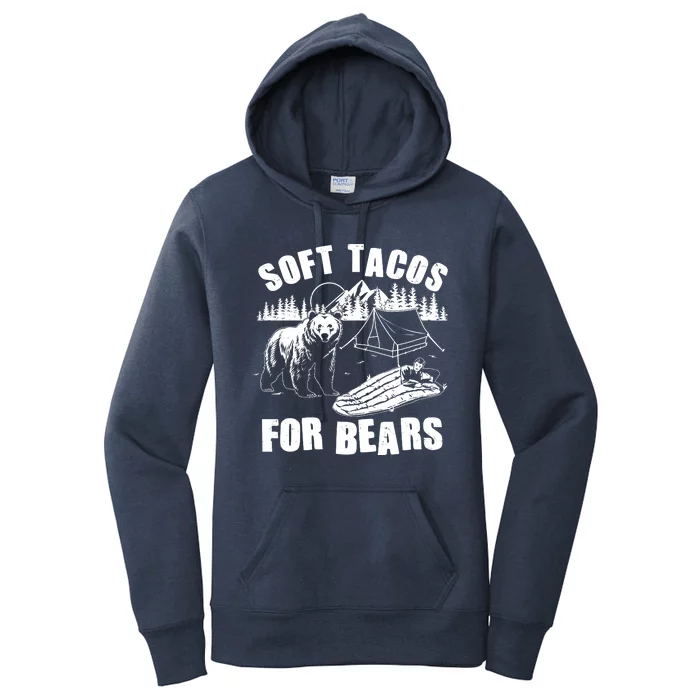 Funny Vintage Camping Soft Tacos For Bears Women's Pullover Hoodie