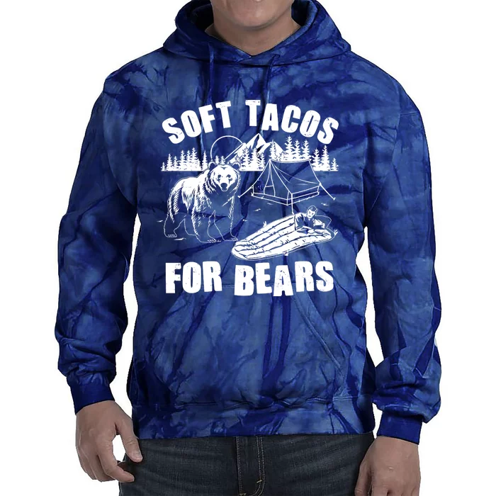 Funny Vintage Camping Soft Tacos For Bears Tie Dye Hoodie