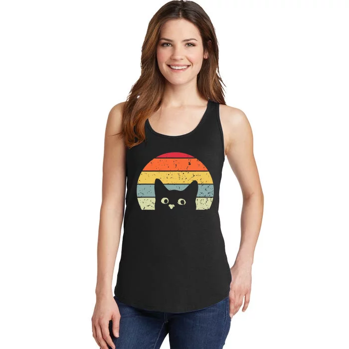 Funny Vintage Cat Retro Cat Ladies Essential Tank