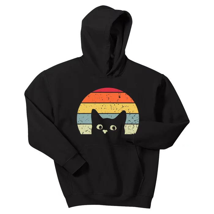 Funny Vintage Cat Retro Cat Kids Hoodie