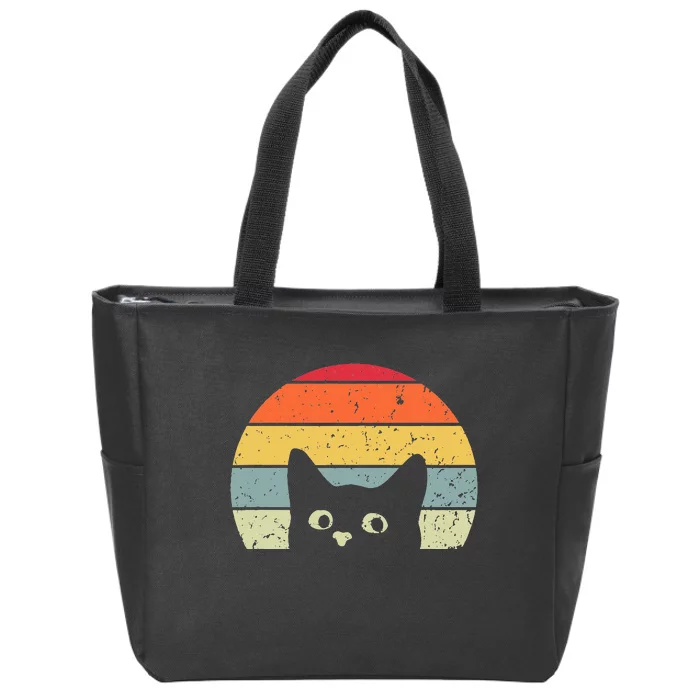 Funny Vintage Cat Retro Cat Zip Tote Bag