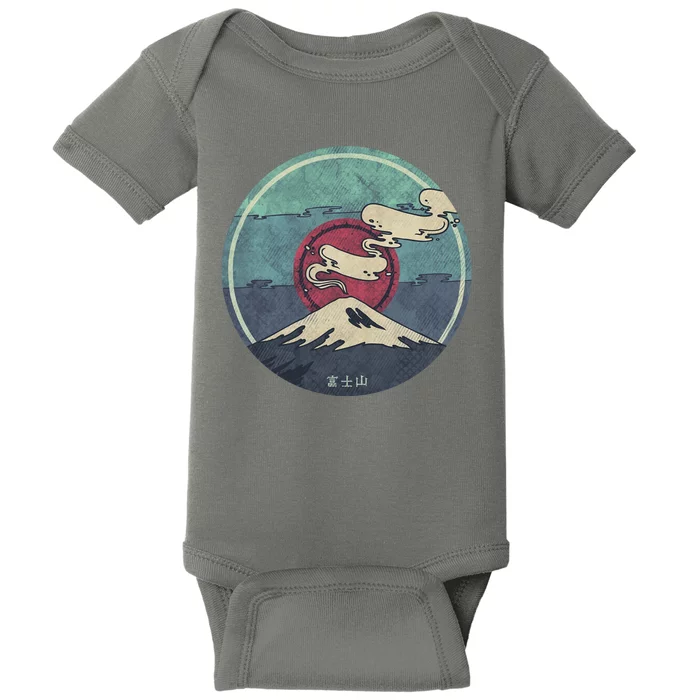 Fuji Volcano Classic Retro Baby Bodysuit