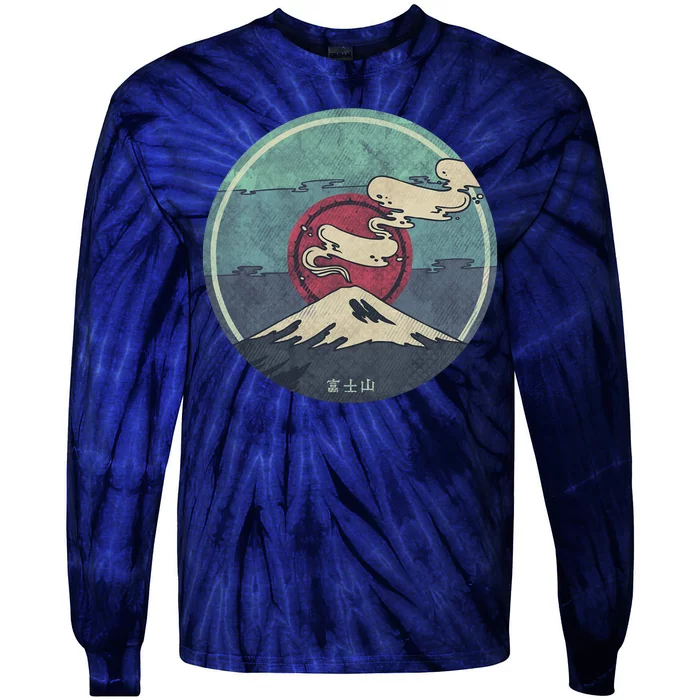 Fuji Volcano Classic Retro Tie-Dye Long Sleeve Shirt