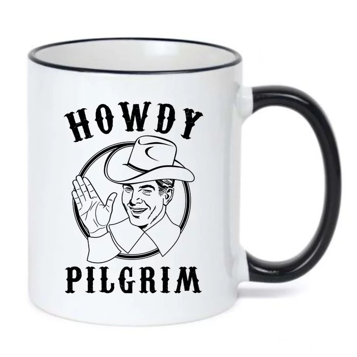 Funny Vintage Cowboy Howdy Pilgrim Black Color Changing Mug