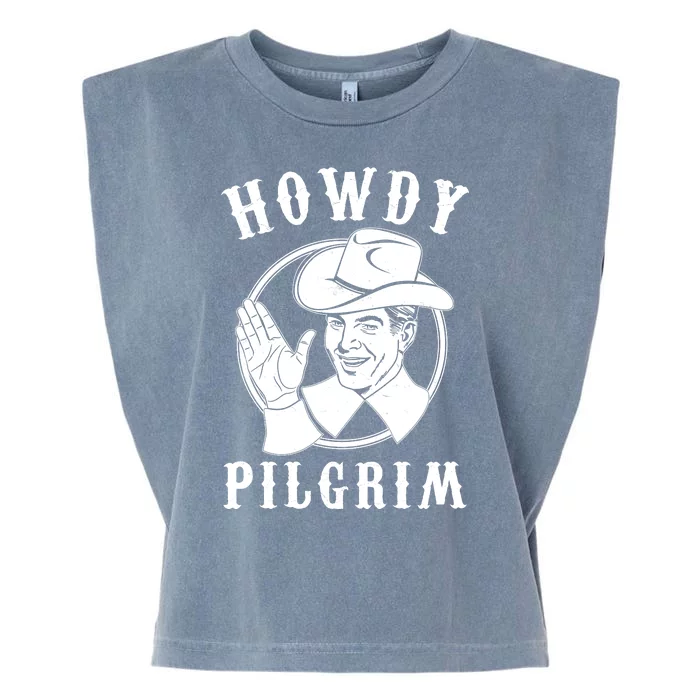 Funny Vintage Cowboy Howdy Pilgrim Garment-Dyed Women's Muscle Tee