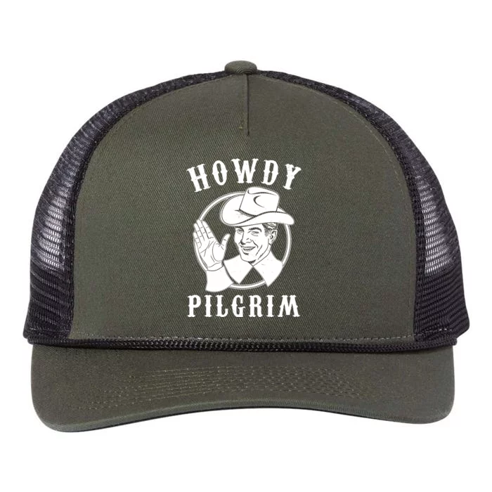 Funny Vintage Cowboy Howdy Pilgrim Retro Rope Trucker Hat Cap