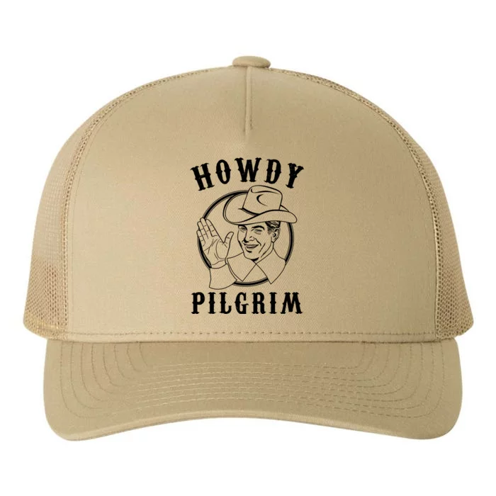 Funny Vintage Cowboy Howdy Pilgrim Yupoong Adult 5-Panel Trucker Hat