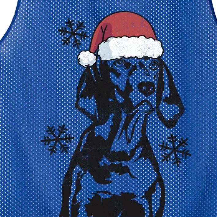 Funny Vizsla Christmas Santa Hat Xmas Mom Dad Gift Mesh Reversible Basketball Jersey Tank