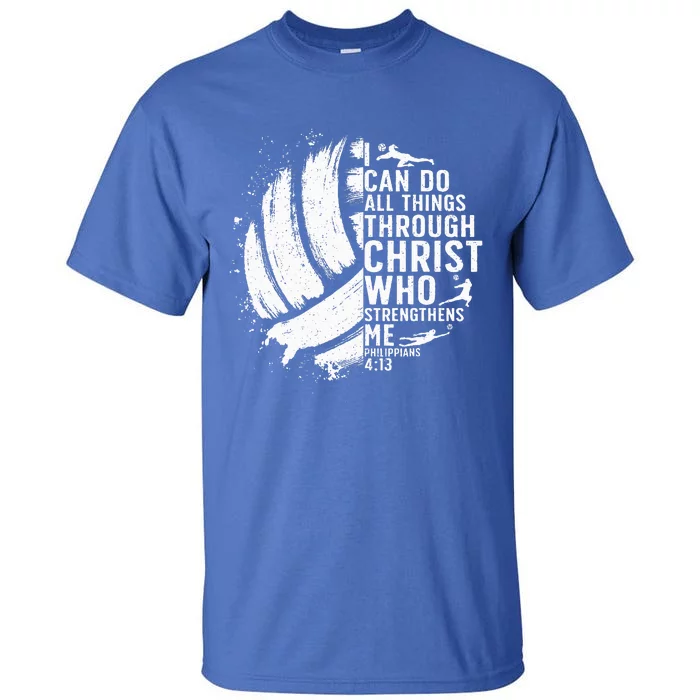 Funny Volleyball Christian Design Tall T-Shirt