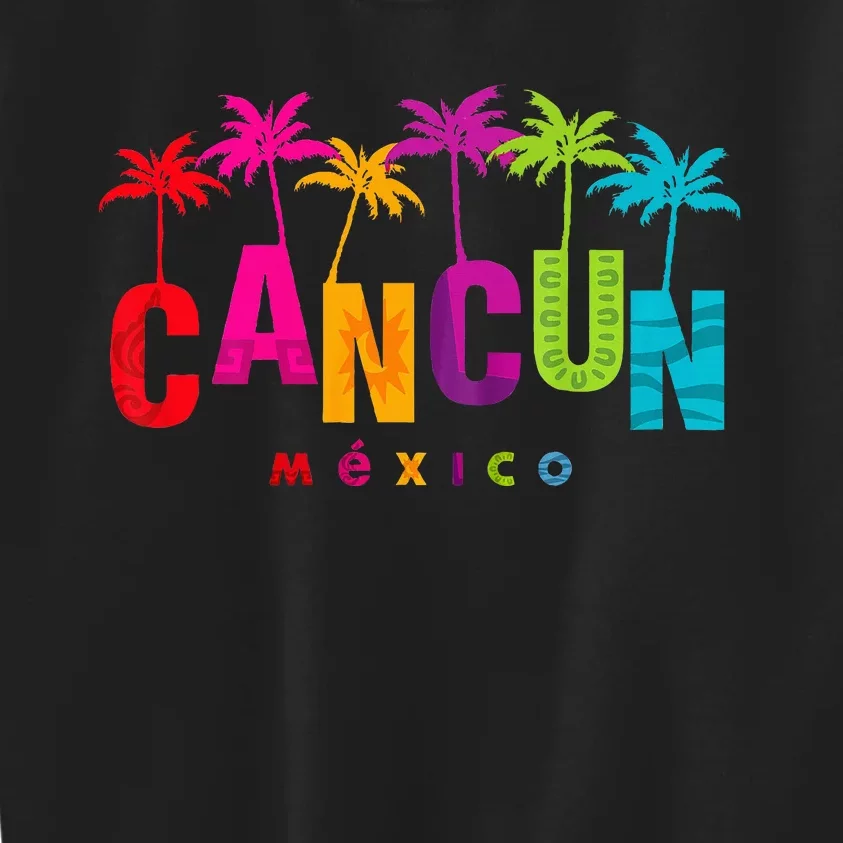 Family Vacation Cancun Mexico 2024 Beach Group Summer Trip Kids Sweatshirt