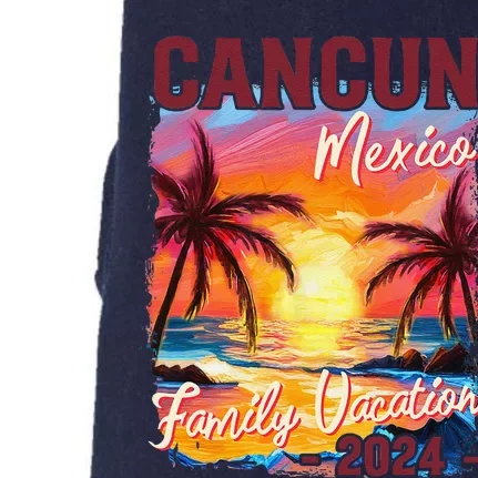 Family Vacation Cancun Mexico 2024 Summer Trip Matching Doggie 3-End Fleece Hoodie