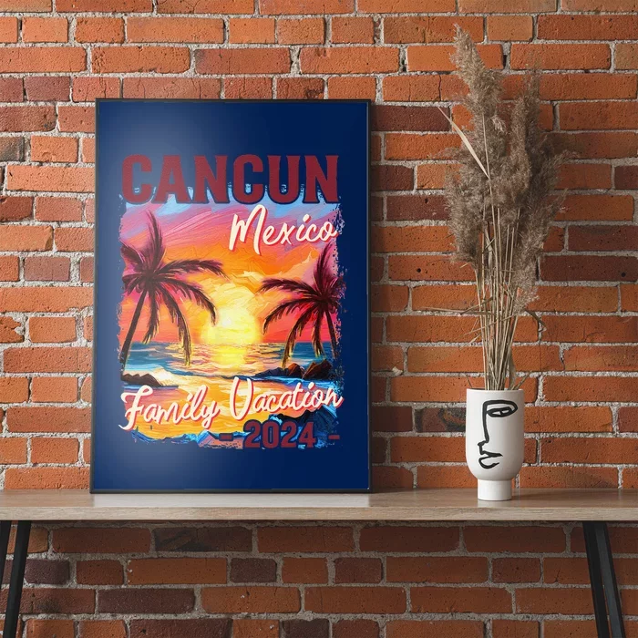 Family Vacation Cancun Mexico 2024 Summer Trip Matching Poster