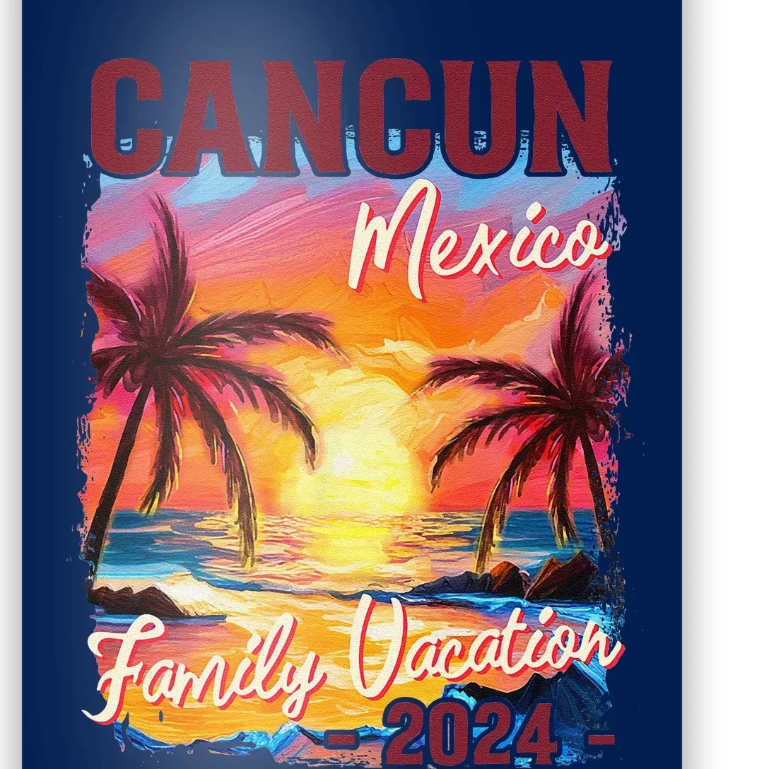 Family Vacation Cancun Mexico 2024 Summer Trip Matching Poster