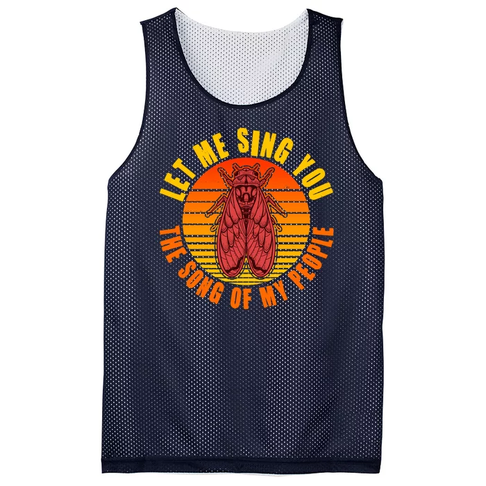 Funny Vintage Cicada Let Me Sing You The Song Of My People Mesh Reversible Basketball Jersey Tank