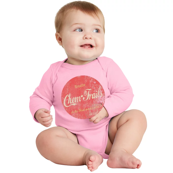 Funny Vintage Chemtrails Cola Aviation Pilots Baby Long Sleeve Bodysuit