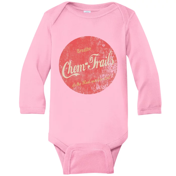 Funny Vintage Chemtrails Cola Aviation Pilots Baby Long Sleeve Bodysuit