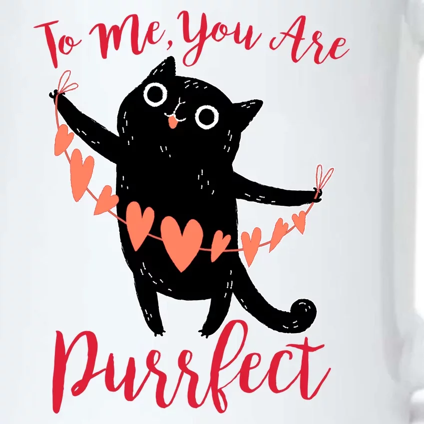 Funny Valentine Cat To Me You Are Purrfect Black Color Changing Mug