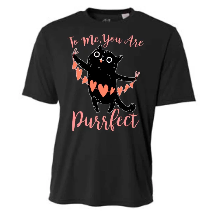 Funny Valentine Cat To Me You Are Purrfect Cooling Performance Crew T-Shirt