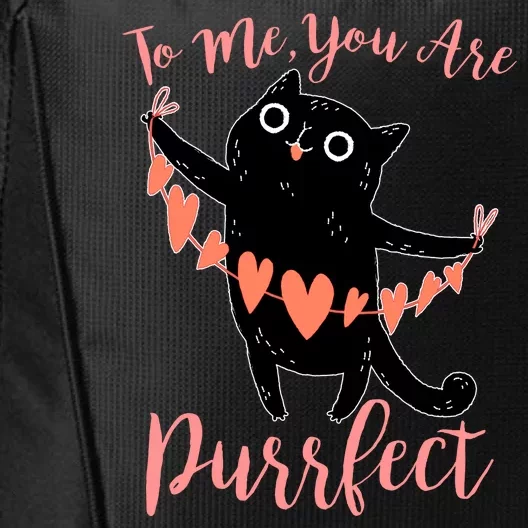 Funny Valentine Cat To Me You Are Purrfect City Backpack