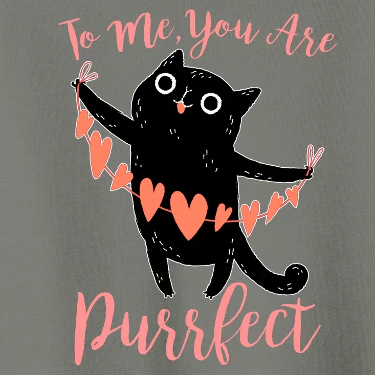 Funny Valentine Cat To Me You Are Purrfect Toddler T-Shirt