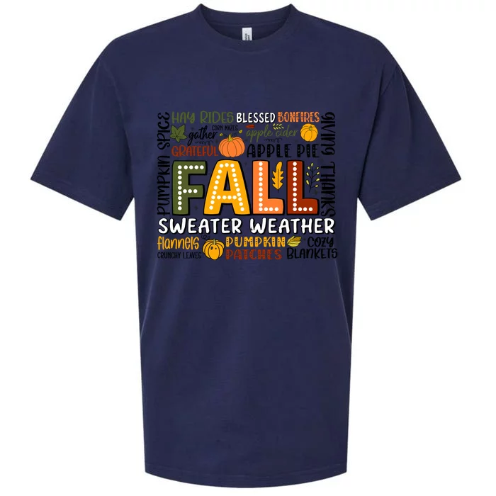 Fall Vibes Cozy Season Flannels Pumpkins Sueded Cloud Jersey T-Shirt