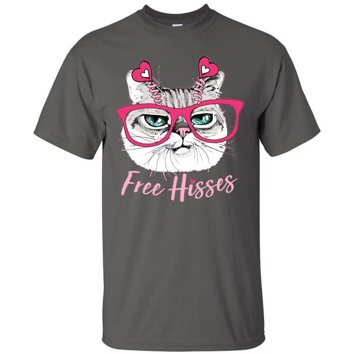 Funny Valentine Cat Free Hisses Tall T-Shirt