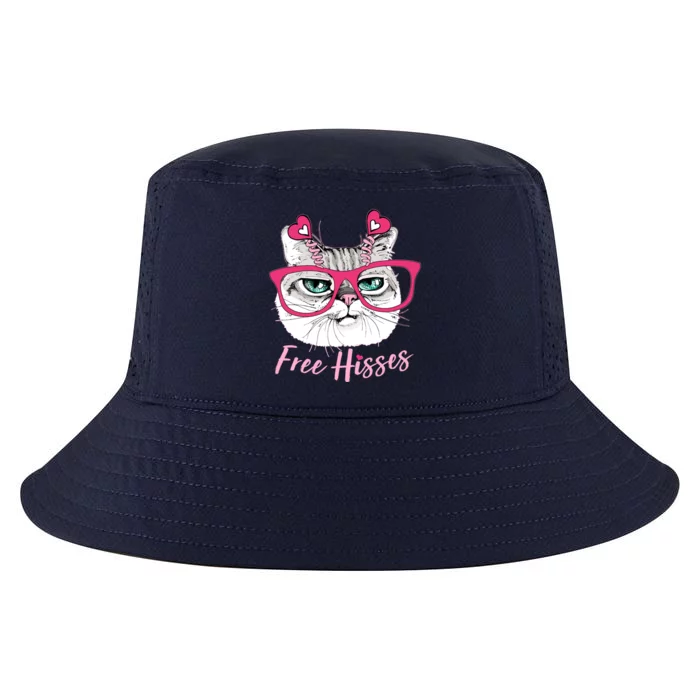 Funny Valentine Cat Free Hisses Cool Comfort Performance Bucket Hat