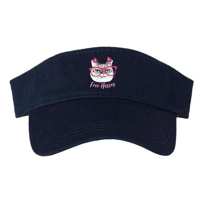 Funny Valentine Cat Free Hisses Valucap Bio-Washed Visor