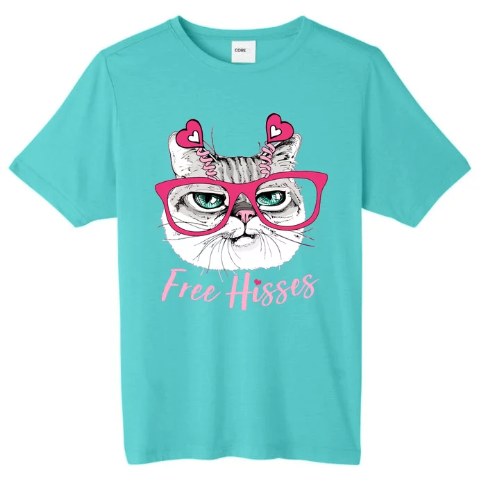 Funny Valentine Cat Free Hisses ChromaSoft Performance T-Shirt