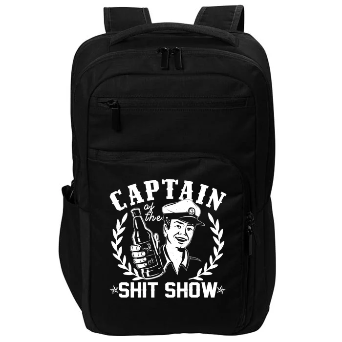 Funny Vintage Captain Of The Shit Show Impact Tech Backpack