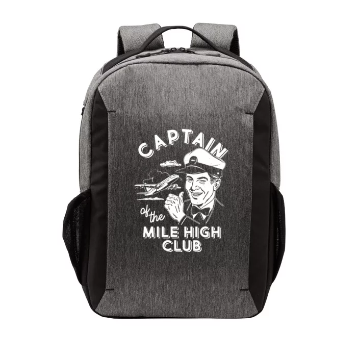 Funny Vintage Captain Of The Mile High Club Vector Backpack