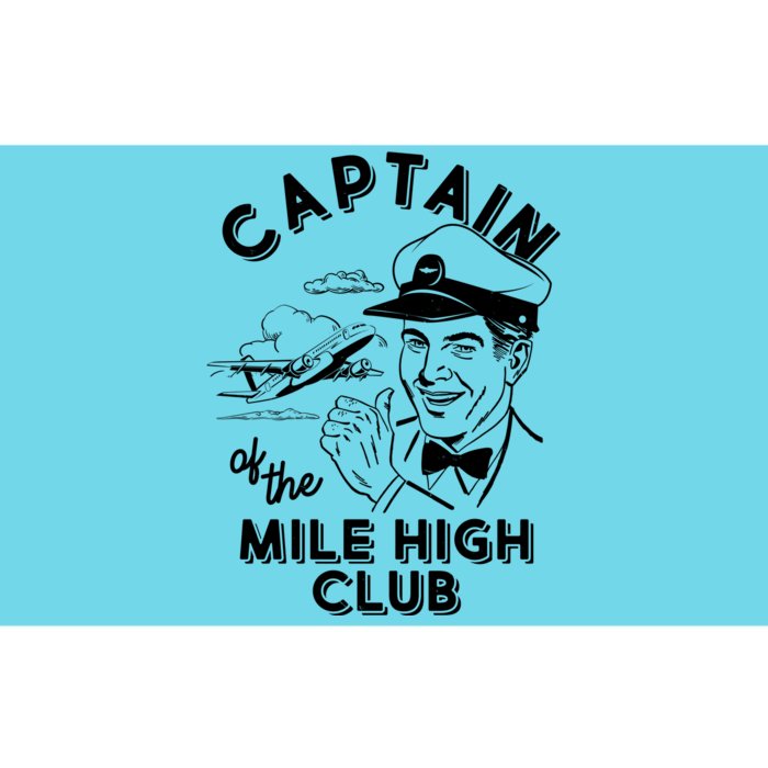 Funny Vintage Captain Of The Mile High Club Bumper Sticker