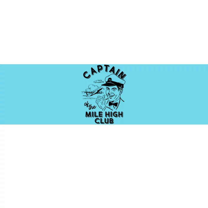 Funny Vintage Captain Of The Mile High Club Bumper Sticker