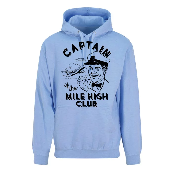 Funny Vintage Captain Of The Mile High Club Unisex Surf Hoodie