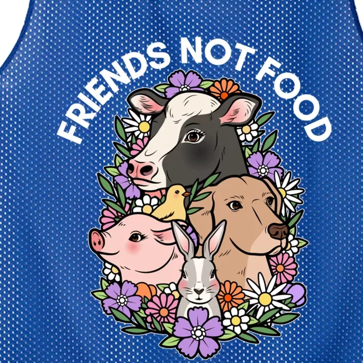 Funny Vegan Christmas Plant Based Xmas Friends Not Food Great Gift Mesh Reversible Basketball Jersey Tank