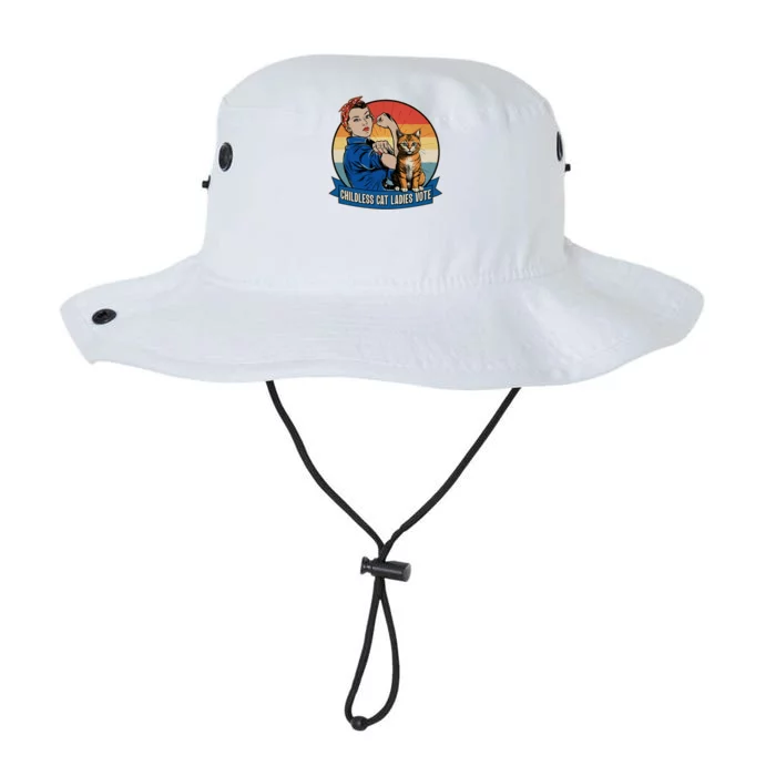 Funny Vintage Childless Cat Ladies Vote Kamala Harris 2024 Election Legacy Cool Fit Booney Bucket Hat