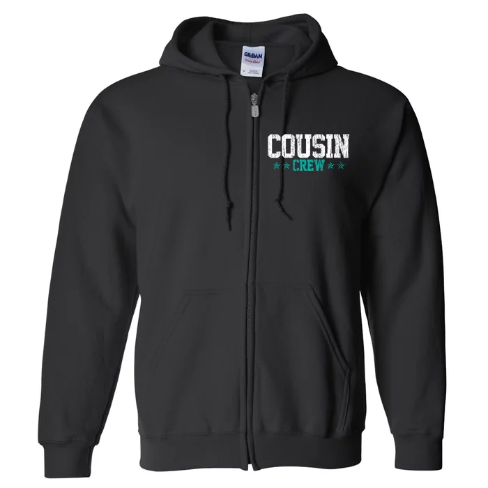 Funny Vintage Cousin Crew Gift Full Zip Hoodie